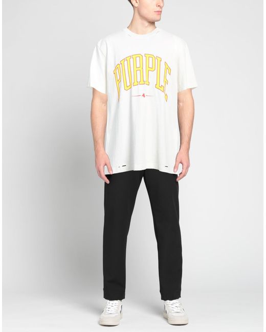 Purple White T-shirt for men
