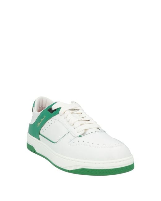 Santoni Green Sneakers Leather for men