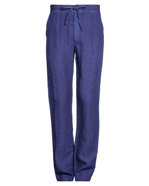 120% Lino Blue Trouser for men