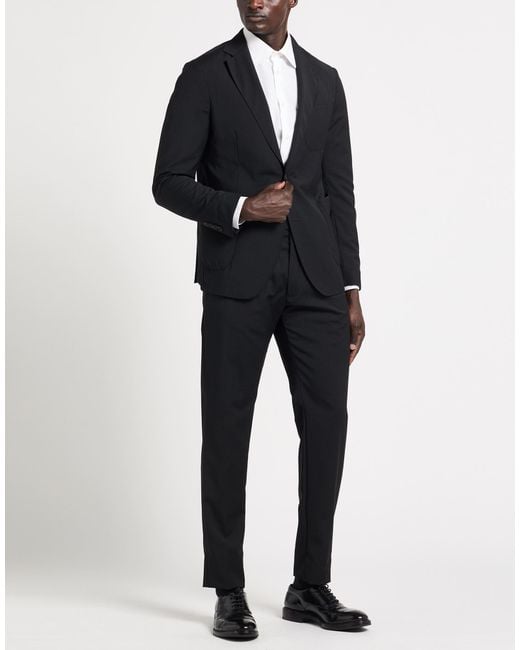 Messagerie Black Suit Polyester, Wool, Elastane for men