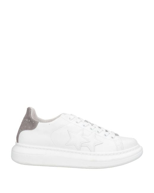 2 Star White Sneakers Leather for men