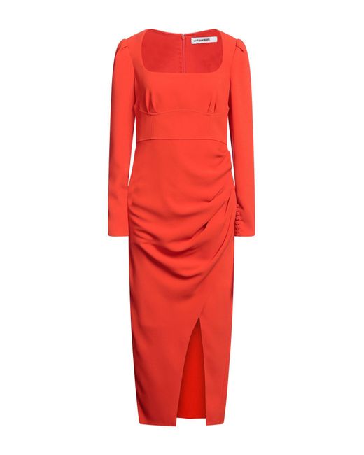 Self-Portrait Red Midi Dress