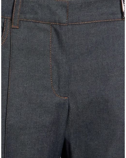 Barbara Bui Blue Pants Cotton, Elastane