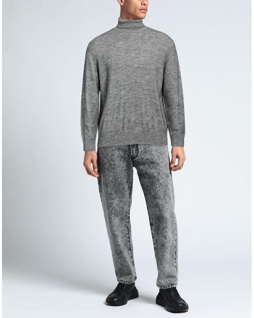 Retois Gray Turtleneck Acrylic, Merino Wool, Alpaca Wool for men