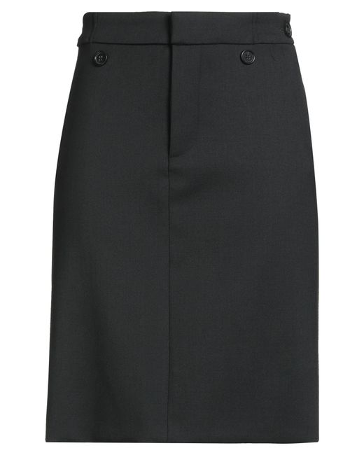 Coperni Black Midi Skirt Recycled Polyester, Viscose, Polyester, Elastane