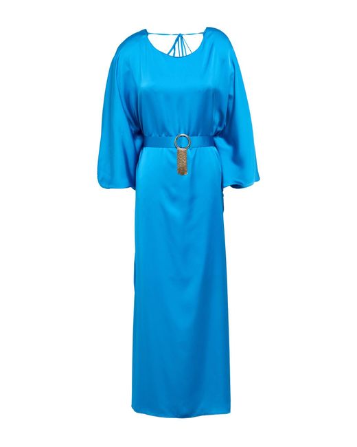 SIMONA CORSELLINI Blue Maxi Dress Polyester