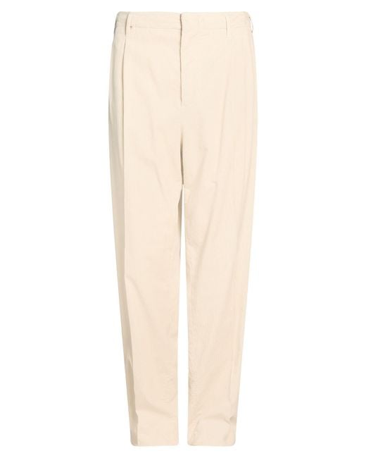Brunello Cucinelli Natural Cream Pants Cotton for men