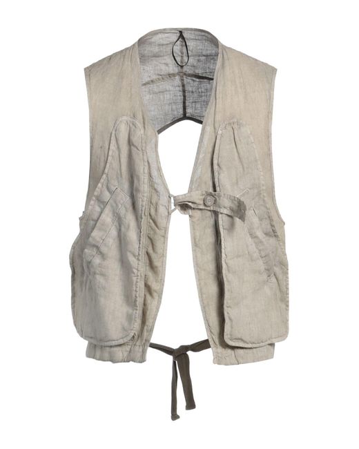Masnada White Light Tailored Vest Linen for men