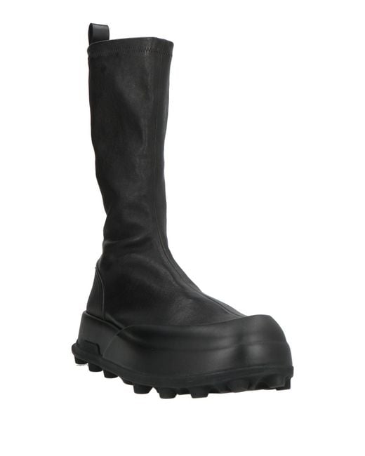 Jil Sander Black Boot Synthetic Fibers
