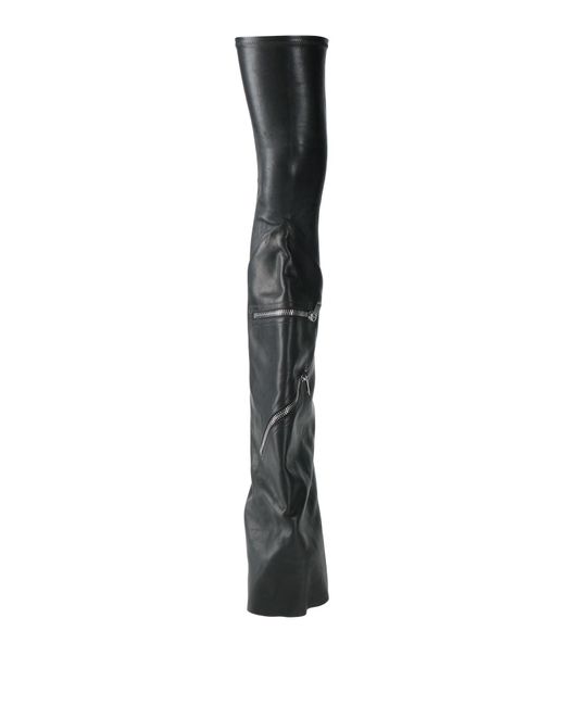 Rick Owens Black Boot Leather