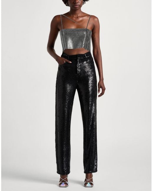 Dondup Gray Charcoal Top Cupro, Elastane