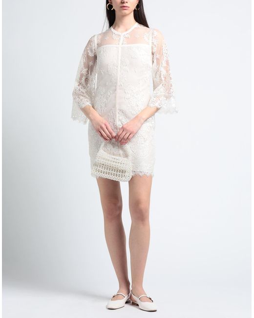 Elie Saab White Mini Dress