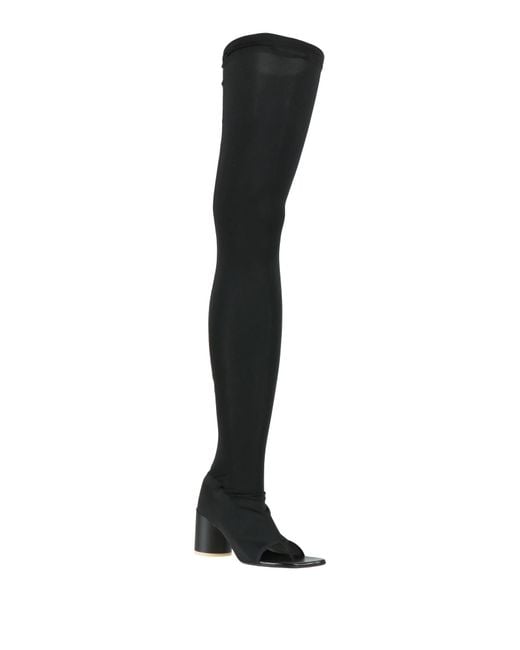 Maison Margiela Black Boot Textile Fibers