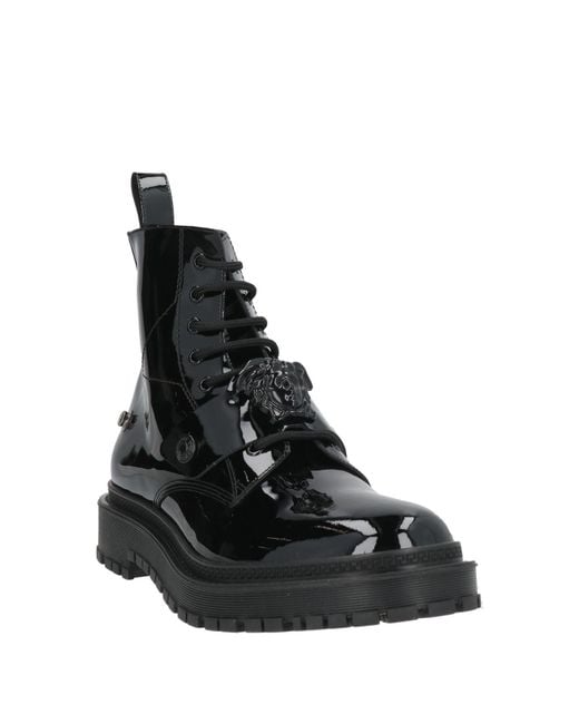 Versace Black Ankle Boots Leather for men