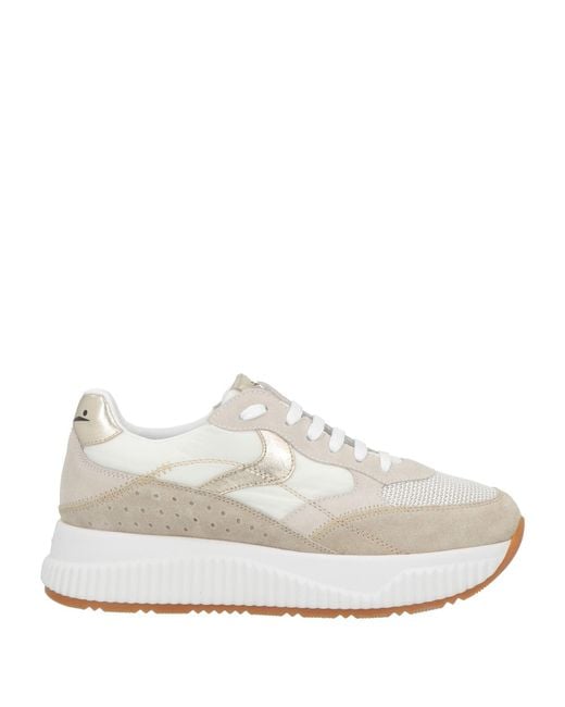 Voile Blanche White Sneakers Leather, Textile Fibers