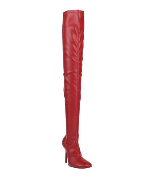 Le Silla Red Boot Textile Fibers