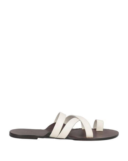The Row White Thong Sandal