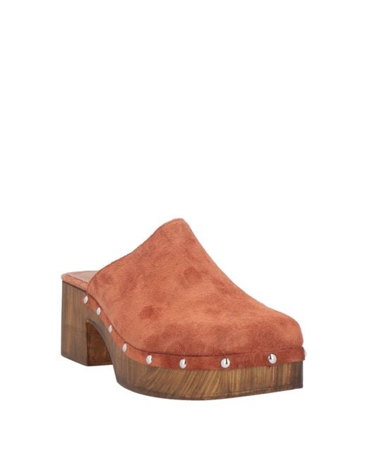 COPENHAGEN Brown Mules & Clogs Leather
