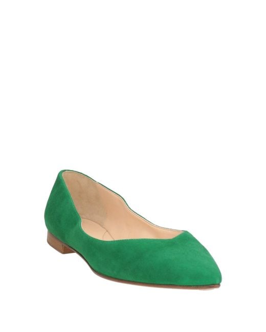 PROSPERINE® Green Ballet Flats Leather