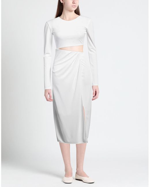 ANDAMANE White Midi Dress