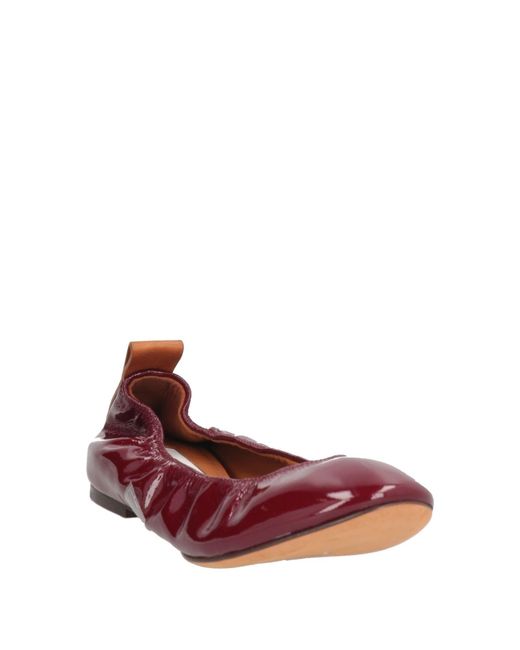 Lanvin Purple Ballet Flats Leather