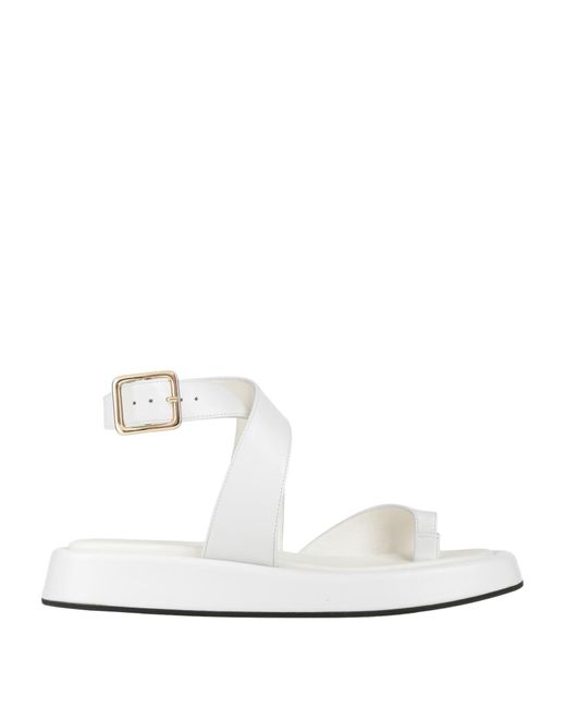 Erika Cavallini Semi Couture White Thong Sandal