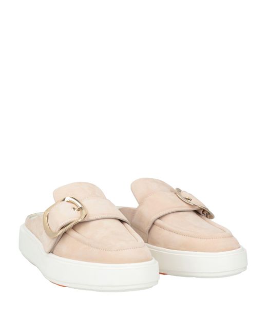 Santoni Natural Mules & Clogs Leather