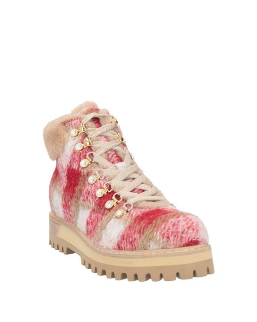 Le Silla Pink Ankle Boots Textile Fibers