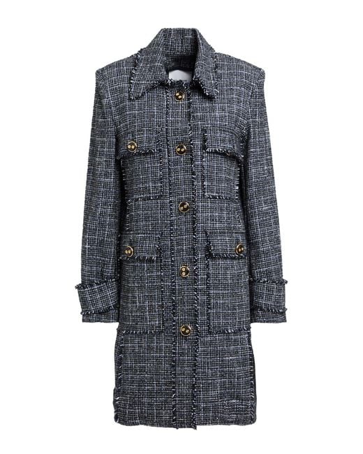 St. John Gray Coat Cotton, Polyester, Synthetic Fibers, Wool, Silk