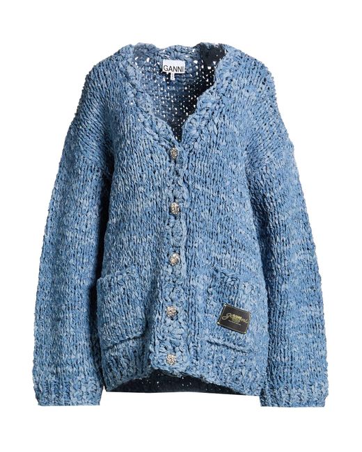 Ganni Blue Cardigans