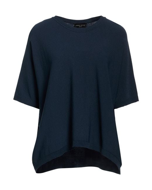 Roberto Collina Blue Sweater Viscose, Polyester