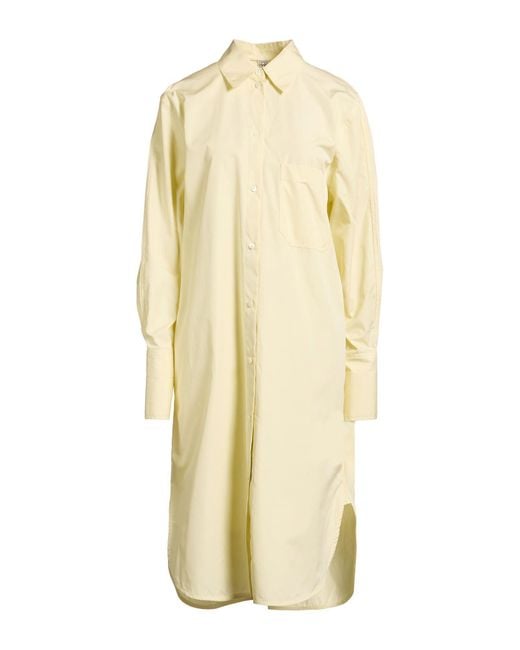 Totême Yellow Midi Dress Organic Cotton