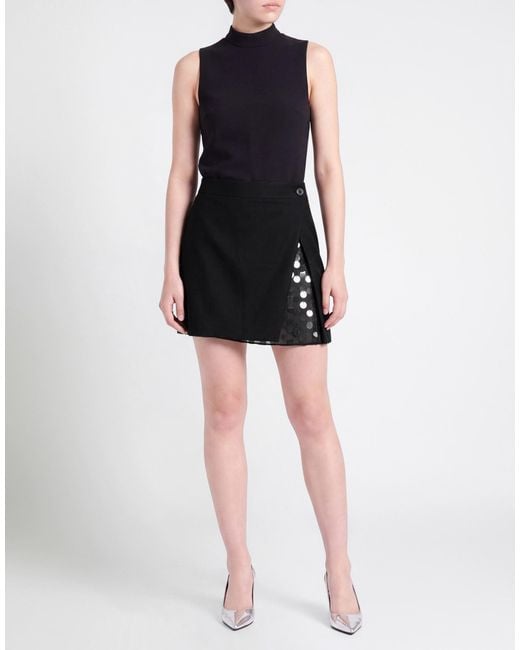 16Arlington Black Mini Skirt Polyester, Virgin Wool, Viscose, Elastane