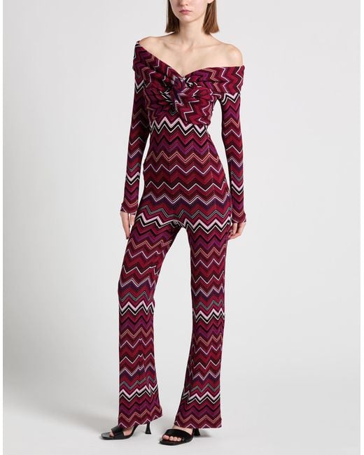Missoni Red Jumpsuit Viscose, Polyester