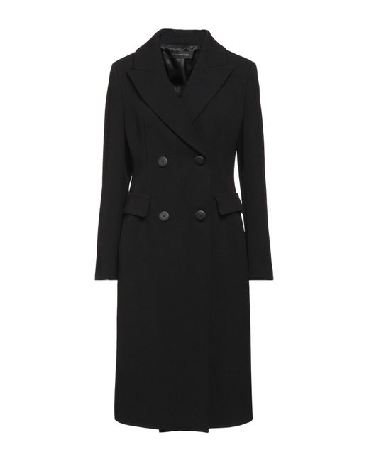 Caractere Black Overcoat & Trench Coat