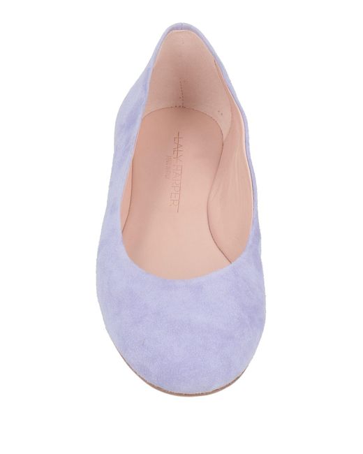 LALY HARPER Purple Ballet Flats Leather