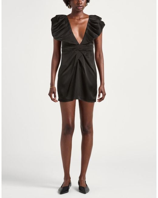 Kontatto Black Mini Dress Polyester, Elastane