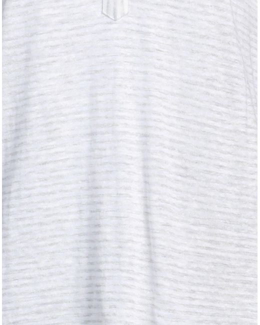 Amina Rubinacci White Polo Shirt Linen, Cotton