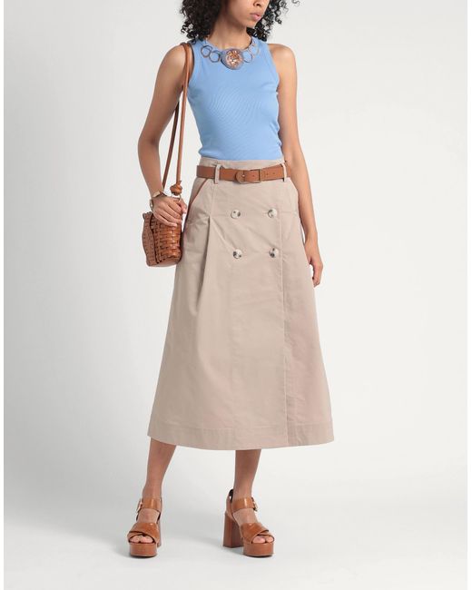 MAX&Co. Natural Midi Skirt