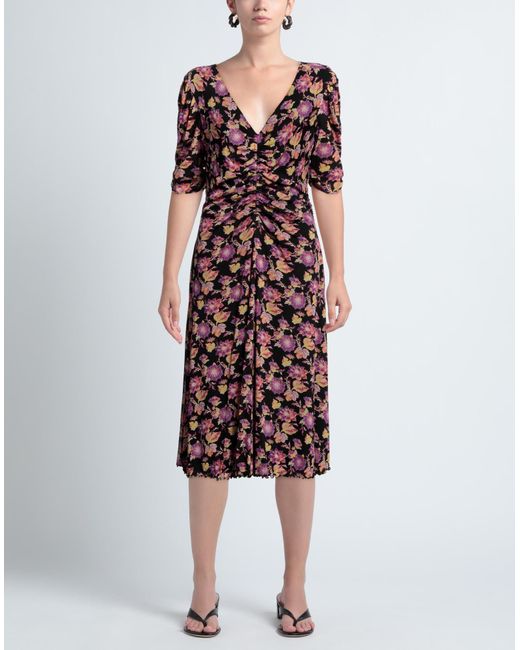 Diane von Furstenberg Purple Midi Dress