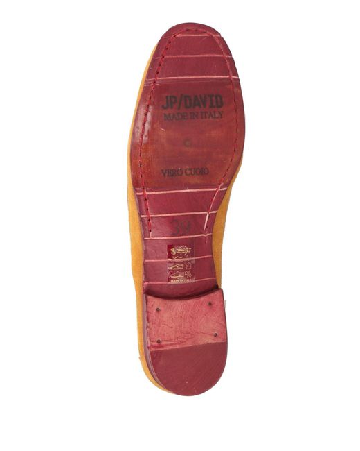 JP/DAVID Orange Loafers Leather