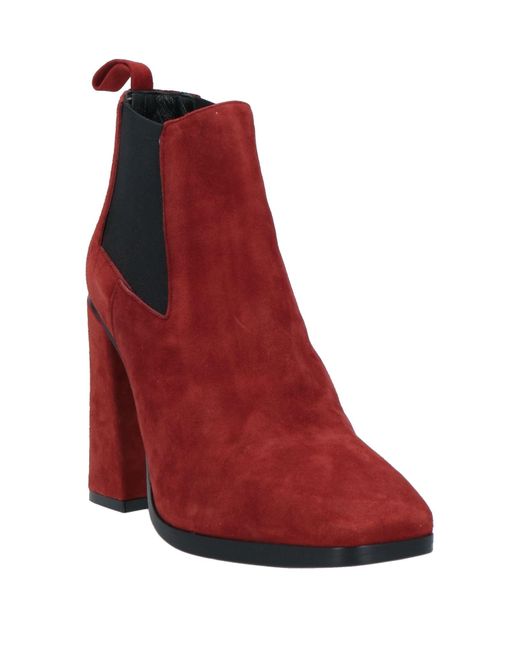 Giampaolo Viozzi Red Ankle Boots