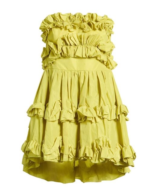Babylon Yellow Lime Mini Dress Polyester