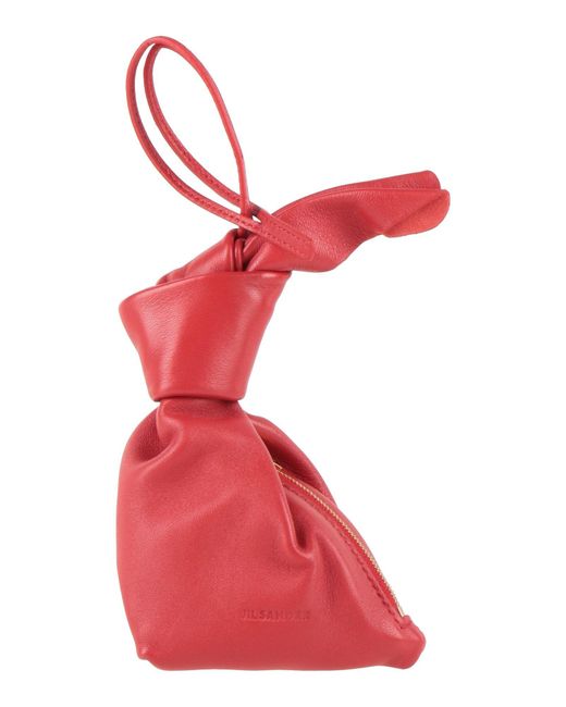Jil Sander Red Coin Purse Leather
