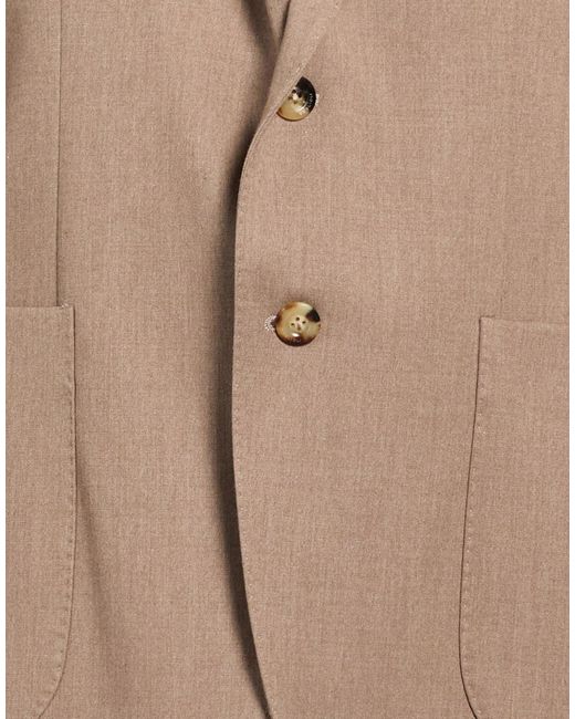 Boglioli Natural Blazer Polyester, Virgin Wool, Viscose, Elastane for men