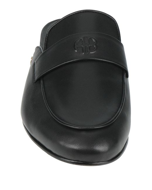 Anine Bing Black Mules & Clogs Leather