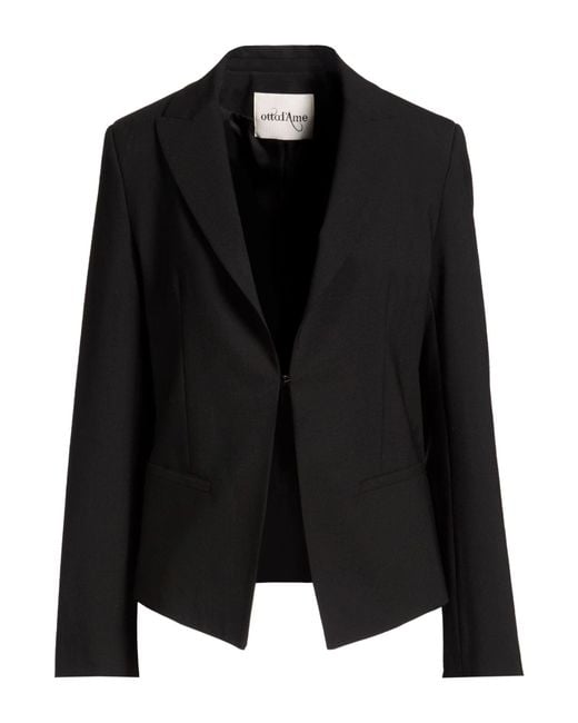 Ottod'Ame Black Blazer Polyester, Virgin Wool, Elastane