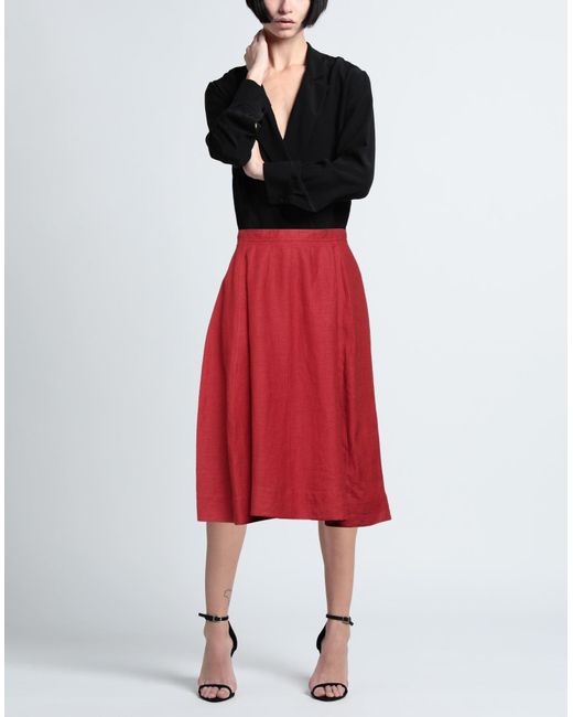 Chloé Red Midi Skirt
