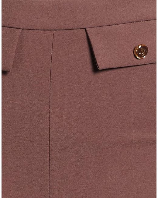 Elisabetta Franchi Purple Pants Polyester, Elastane