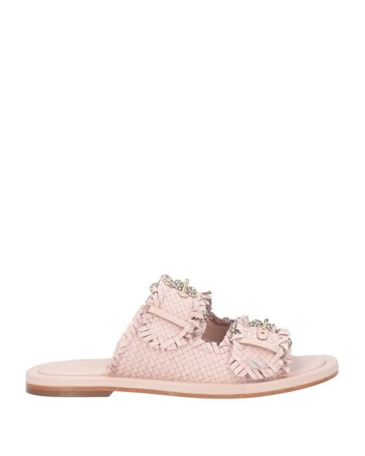 Emanuélle Vee Pink Sandals Leather